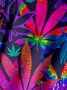 Leaf Chest Pocket Short Sleeve Hawaiian Shirt
