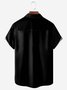 Christmas Snowman Cross Chest Pocket Short Sleeve Casual Shirt