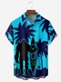 Coconut Tree Surf Chest Pocket Short Sleeve Hawaiian Shirt