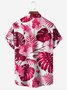 Botanical Leaf Chest Pocket Short Sleeve Hawaiian Shirt
