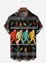 Christmas Chest Pocket Short Sleeve Casual Shirt
