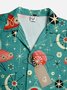 Medieval Spaceship Santa Claus Short Sleeve Aloha Shirt