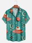 Medieval Spaceship Santa Claus Short Sleeve Aloha Shirt