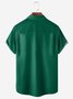 Contrasting Herringbone Chest Pocket Short Sleeve Bowling Shirt