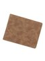 Brown Nubuck Faux Leather Casual Men's Wallet
