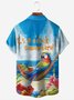 It's 5 O'Clock Somewhere Parrot Chest Pocket Short Sleeve Hawaiian Shirt