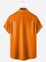 Big Size Black Cat Chest Pocket Short Sleeve Bowling Shirt