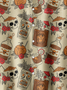 Big Size Skull Cocktail Chest Pocket Short Sleeve Hawaiian Shirt