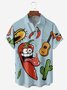 Mexican Culture Chili Chest Pocket Short Sleeve Vacation Shirt