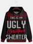Christmas Text Letter Ugly Hoodie