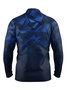 Ombre 3D Geometric Long Sleeve Casual Polo Shirt