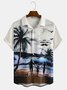 Father's Day Graphic Men's Casual Chest Pocket Short Sleeve Bowling Shirt