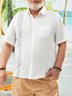 Big Size Striped Short Sleeve Bowling Shirt