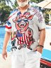 Big Size BBQ Chef Pig Chest Pocket Short Sleeve Hawaiian Shirt