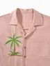 Hardaddy® Cotton Coconut Tree Embroidered Chest Pocket Aloha Shirt