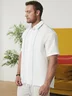 Hardaddy Stripe Contrast Short Sleeve Guayabera Shirt