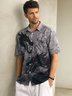 Dragon Chest Pocket Short Sleeve Casual Shirt