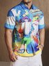 Hardaddy Gnomes Chest Pocket Short Sleeve Hawaiian Shirt