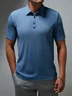 Plain Button Short Sleeve Polo Shirt