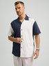 Hardaddy® Cotton Paneled Contrast Short Sleeve Casual Shirt