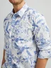 Hardaddy Floral Chest Pocket Long Sleeve Casual Shirt