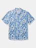 Tropical Floral Chest Pocket Short Sleeve Casual Shirt