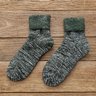 Men's mid-tube autumn and winter plus velvet thick warm terry socks casual cotton socks