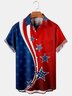 Mens America Flag Casual Breathable Chest Pocket Short Sleeve Hawaiian Shirts