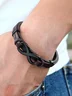 Hardaddy Men's Stainless Steel Leather Bracelet