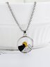 Men's Hawaiian Vintage Sunrise Sunset Pendant Necklace