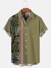 Art Pattern Men's Casual Chest Pocket Short Sleeve Shirt
