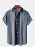 Men's Geometric Colorblock Print Casual Short Sleeve Hawaiian Shirt