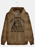 Men's Christmas Elements Santa Graphic Print Hoodie