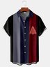 Men's Christmas Print Casual Breathable Hawaiian Short Sleeve Shirt