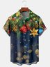 Christmas Chest Pocket Short Sleeve Casual Shirt