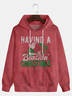 Santa Claus Text Letters Hoodie Sweatshirt