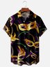 Carnival Mask Chest Pocket Short Sleeve Shirt