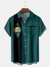 Coconut tree Chest Pocket Short Sleeve Bowling Shirt