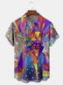 Hippie Music Chest Pocket Short Sleeve Hawaiian Shirt