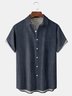 Dark Texture Chest Pocket Short Sleeve Casual Shirt