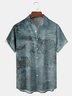 Art Painting Chest Pocket Short Sleeve Casual Shirt