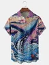 Ukiyo-e Whole Chest Pocket Short Sleeve Hawaiian Shirt