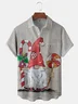 Christmas Gnome Chest Pocket Short Sleeve Shirt