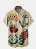 Tattoo Chest Pocket Short Sleeve Hawaiian Shirt