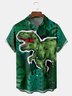 Dinosaur Chest Pocket Short Sleeve Hawaiian Shirt