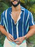 Striped Short Sleeve Casual Shirt
