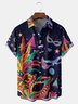 Mardi Gras Chest Pocket Short Sleeve Casual Shirt