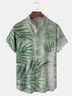 Botanical Leaf Chest Pocket Short Sleeve Hawaiian Shirt