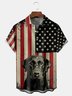 Flag Dog Chest Pocket Short Sleeve Shirt