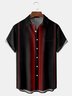 Hardaddy Geometric Color-block Chest Pocket Short Sleeve Bowling Shirt